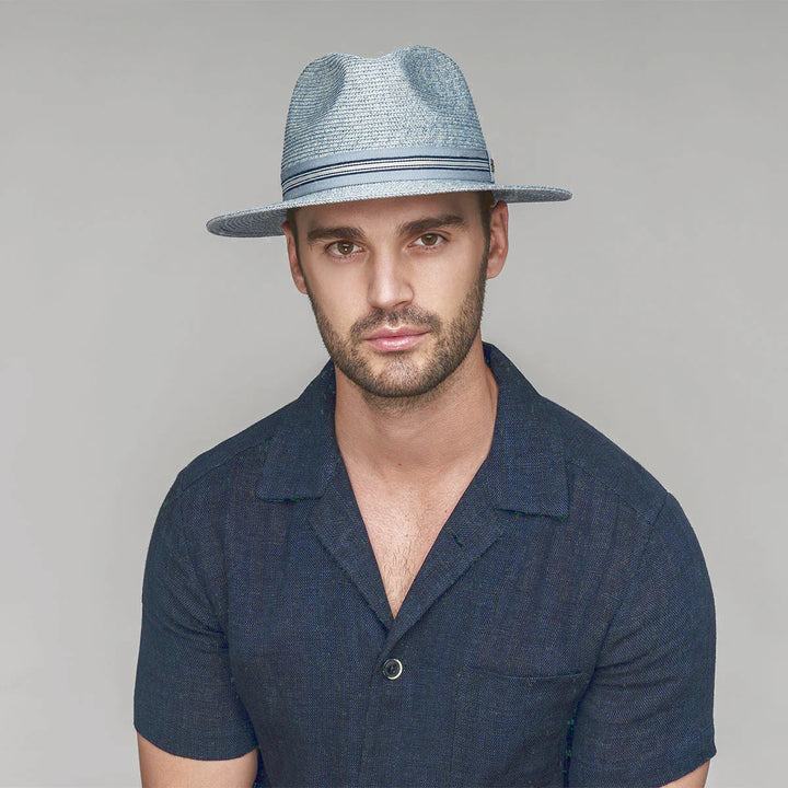 Bailey Braided Hester Summer Fedora in Light Blue