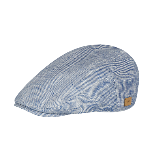 Barts Jarvis Drivers Linen Flat Cap - Blue