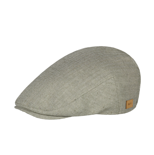 Barts Jarvis Drivers Linen Flat Cap - Army Green