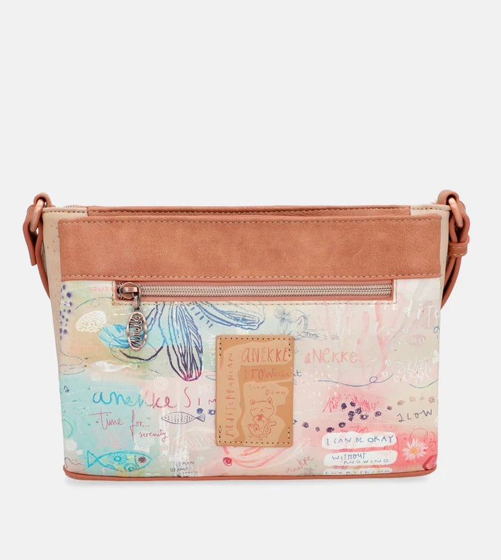 Anekke Mediterranean Triple Compartment Crossbody Shoulder Handbag