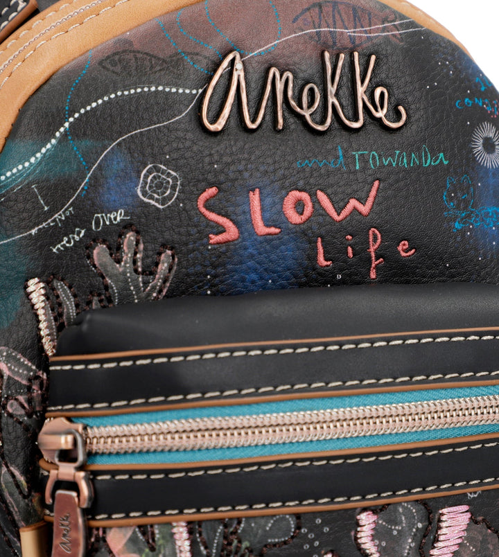 Anekke Coral Black Small Backpack