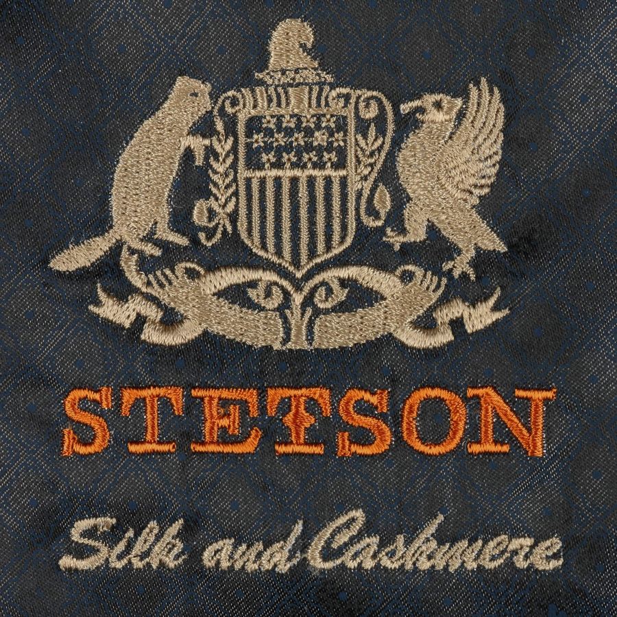 Stetson Wool/Silk/Cashmere Hatteras Bakerboy Cap Black Herringbone