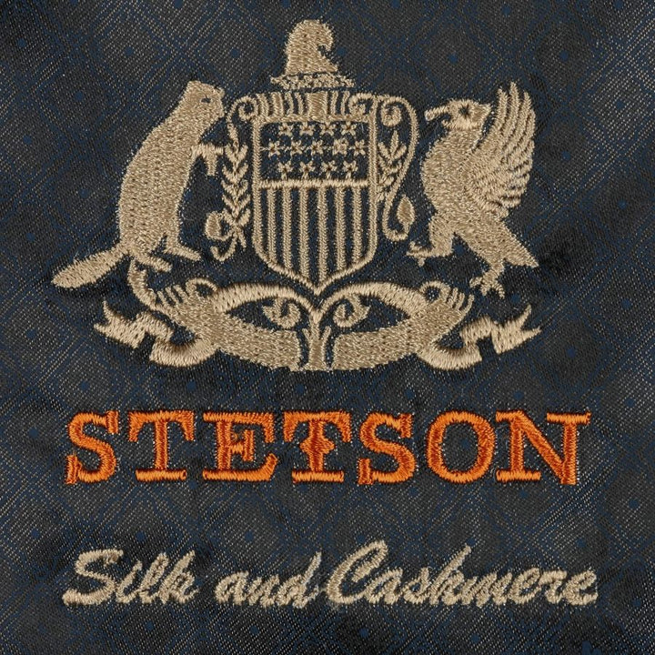 Stetson Wool/Silk/Cashmere Hatteras Bakerboy Cap Black Herringbone