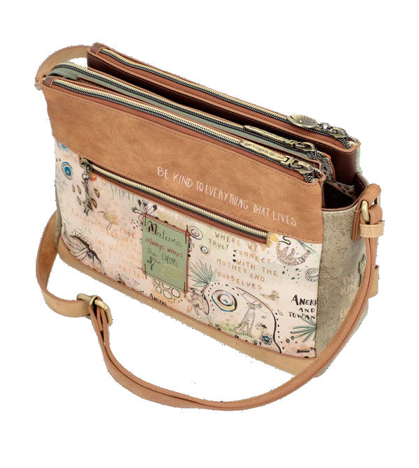 Anekke Amazonia 3 Compartment Crossbody Handbag