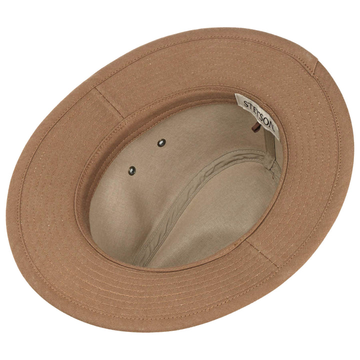 Stetson Cotton Traveller Safari Hat In Brown