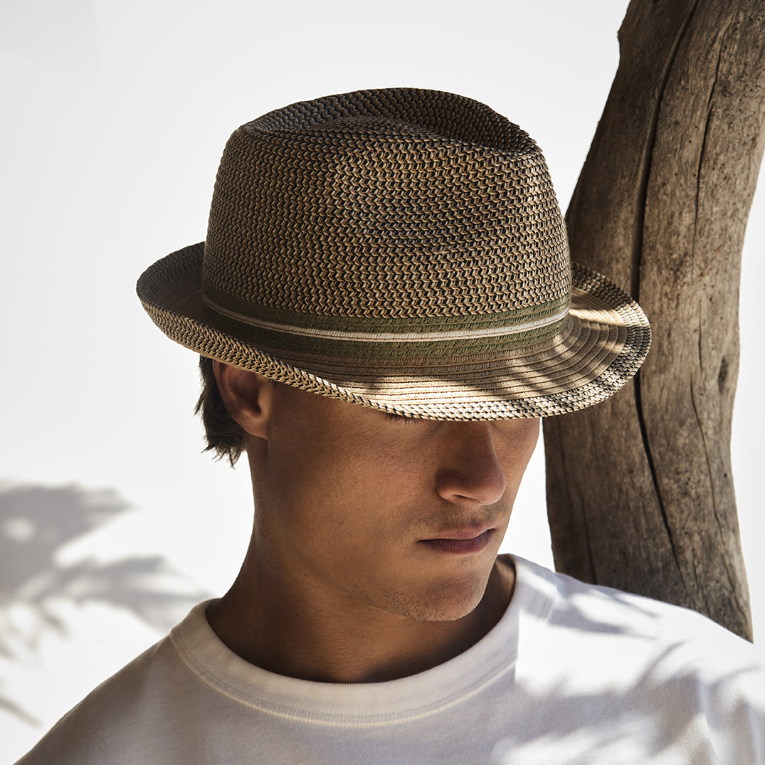Barts Fluoriet Straw Trilby Hat - Light Brown
