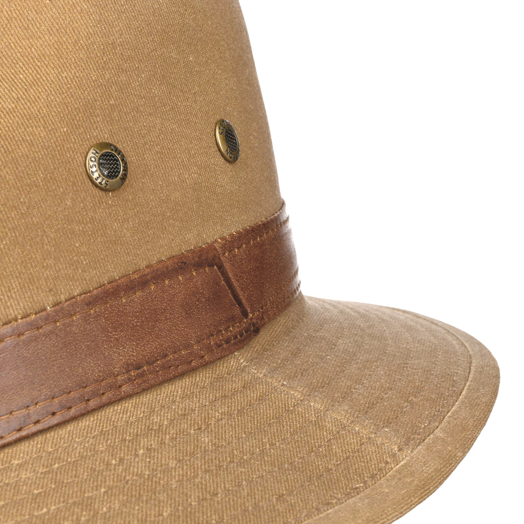 Stetson Cotton Traveller Safari Hat In Brown