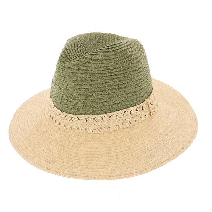 Zelly Ladies Summer Straw Hat in Green