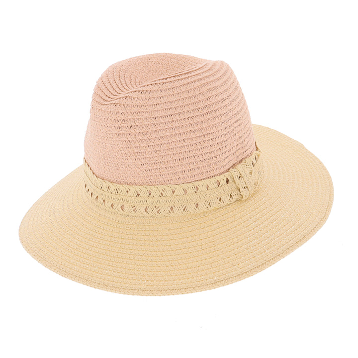 Zelly Ladies Summer Straw Hat in Pink