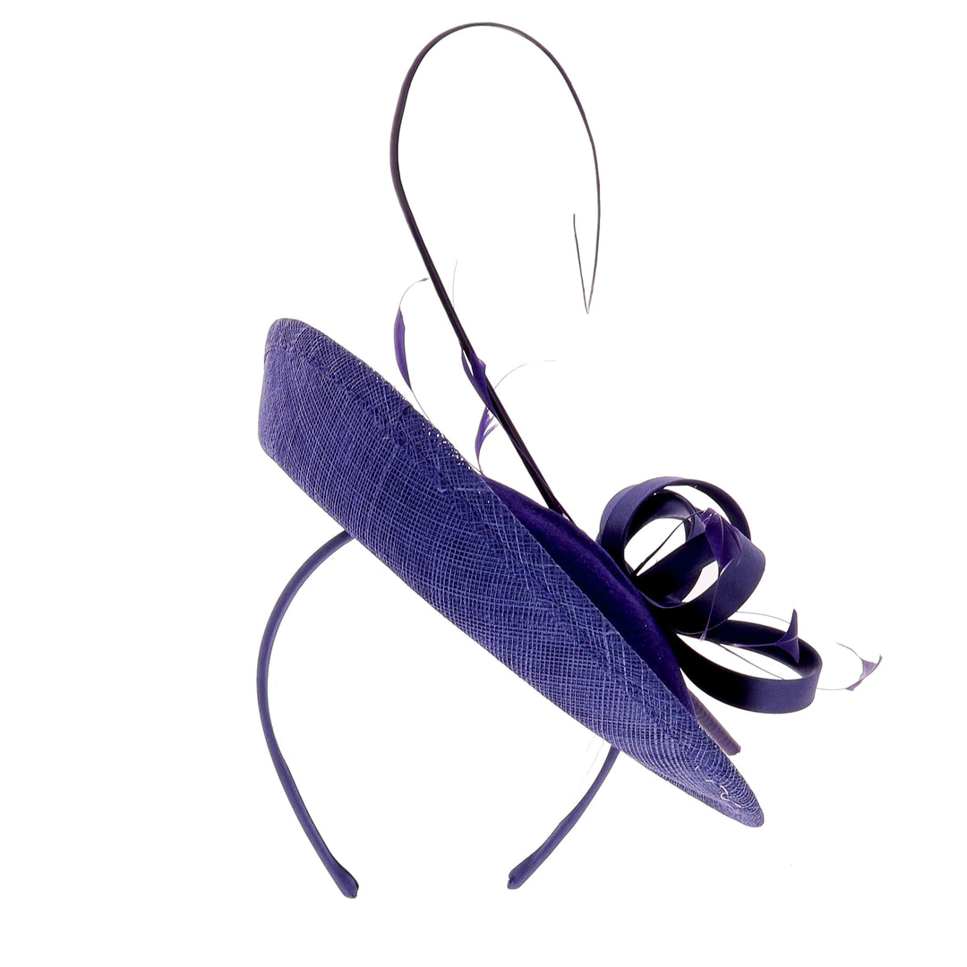 Indigo Velvet Fascinator (5008)