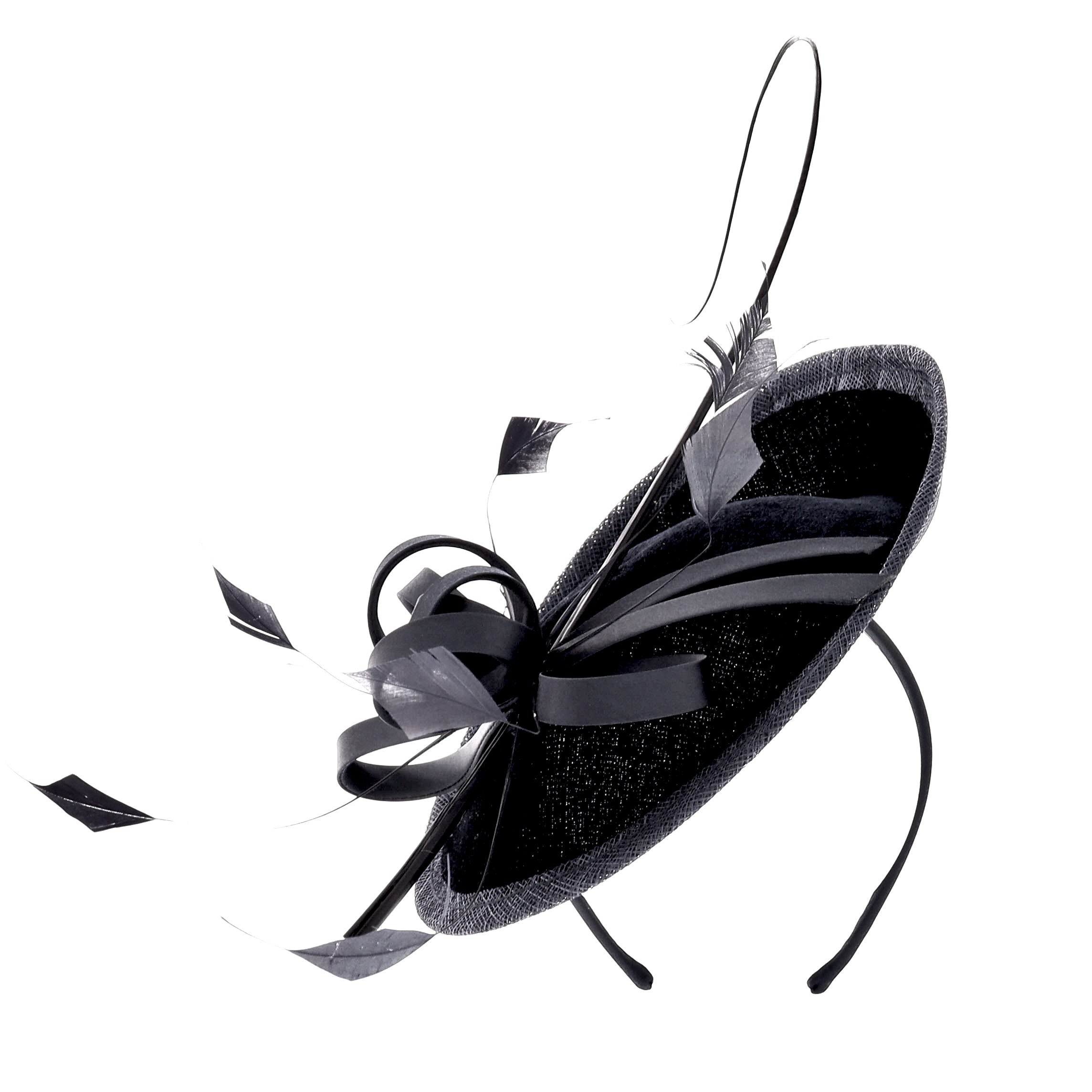 Black Velvet Disc Fascinator from Fischer Accessories – The Hat Company