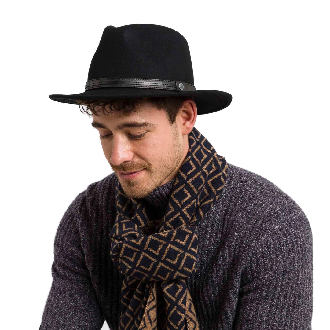Bugatti Wool Fedora Black
