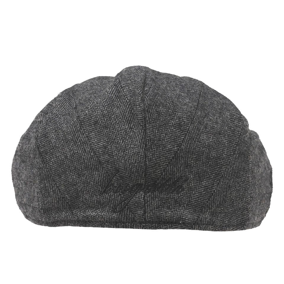 Bugatti Herringbone Flat Cap Charcoal
