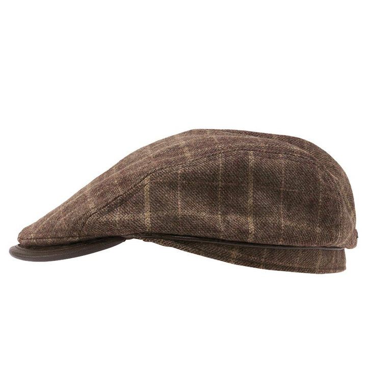 Bugatti Wool Earflap Cap Brown Check