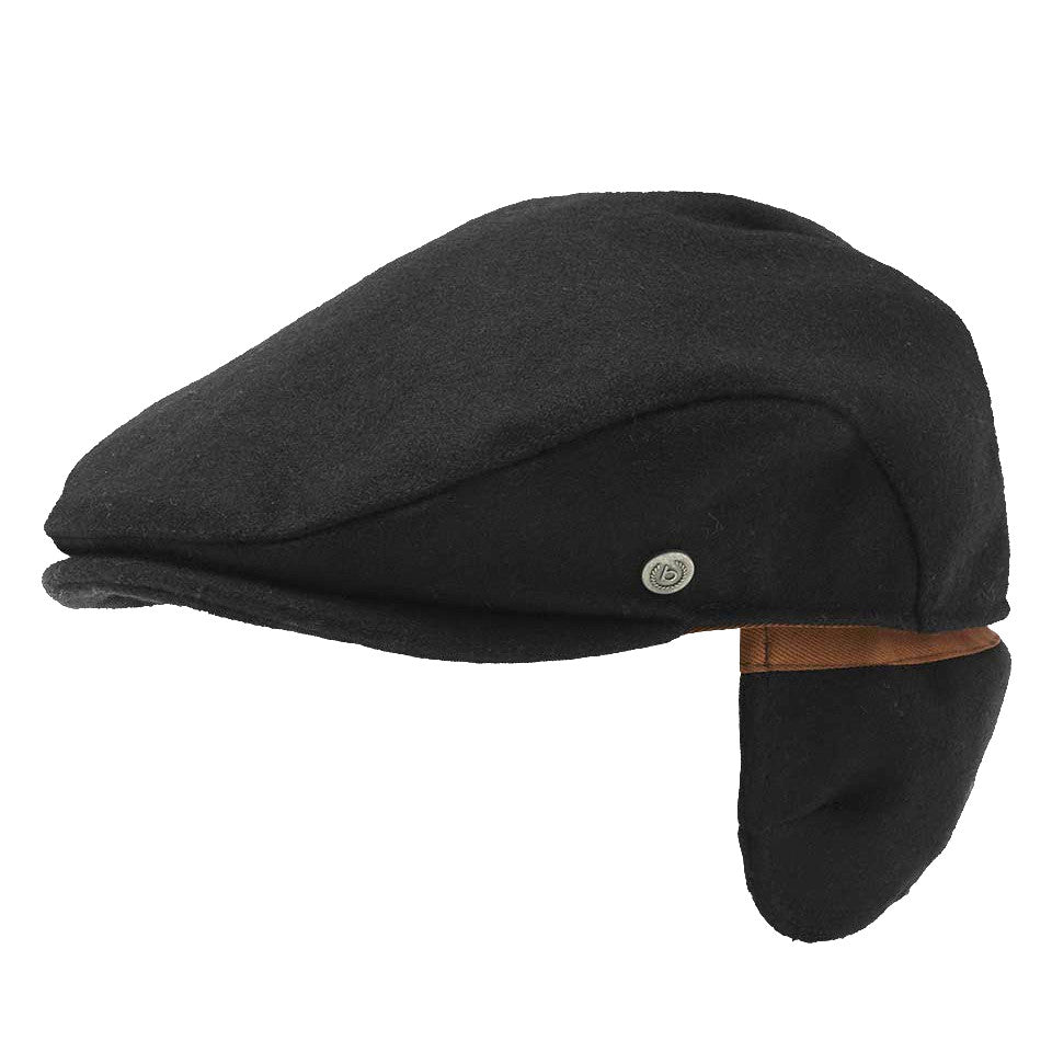 Bugatti Wool Earflap Cap Black