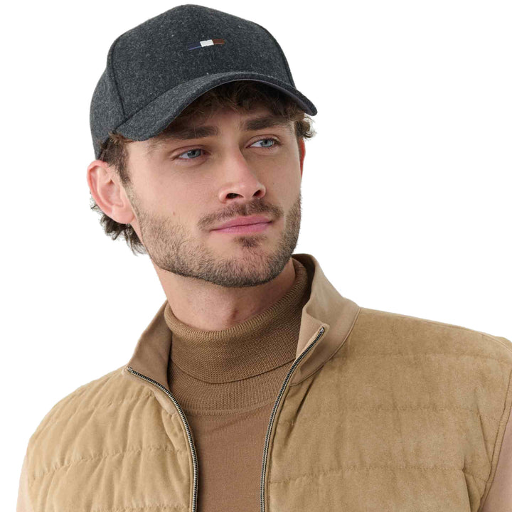 Bugatti Flag Wool Blend Baseball Cap Charcoal