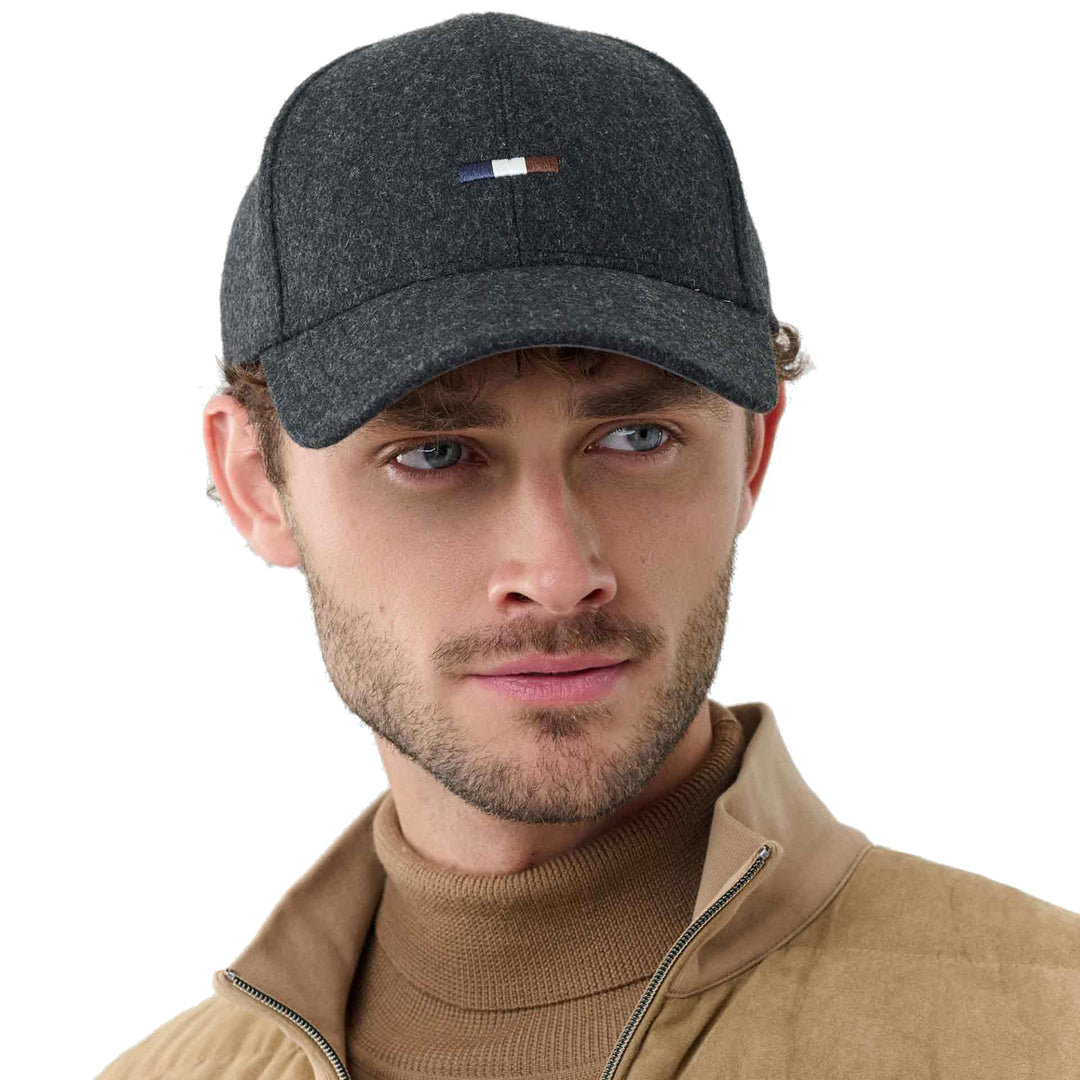 Bugatti Flag Wool Blend Baseball Cap Charcoal