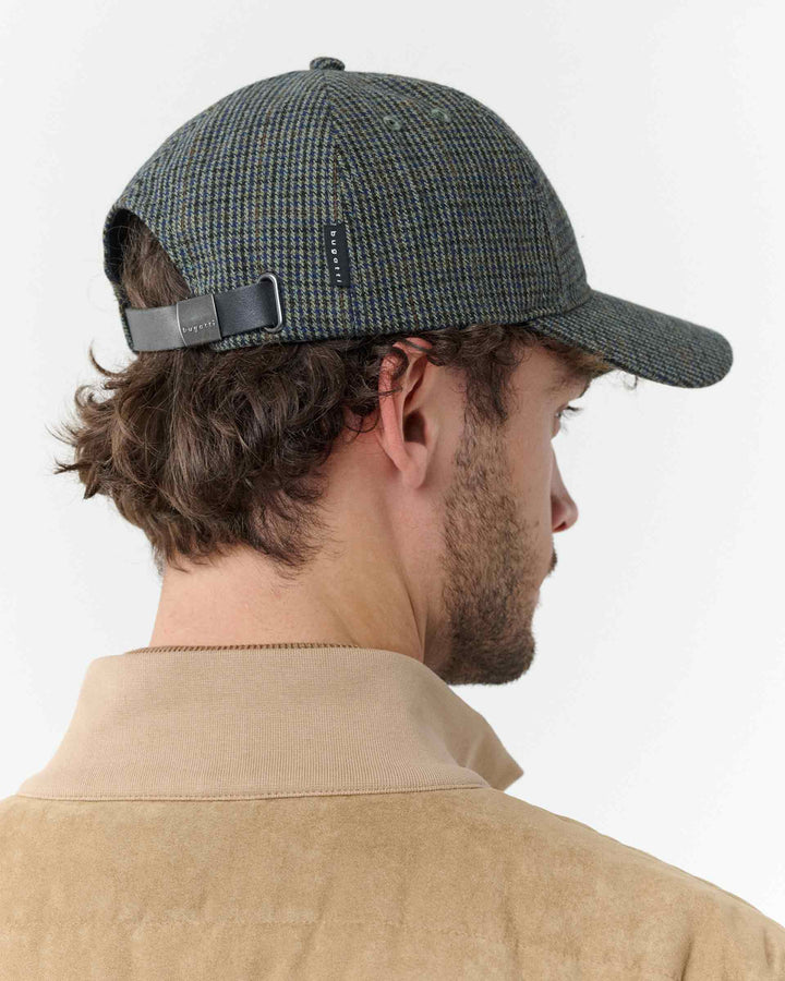 Bugatti Glen Check Baseball Cap Olive