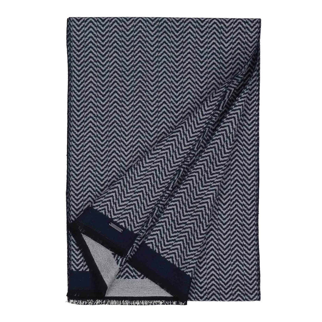 Bugatti Geometric Scarf Navy