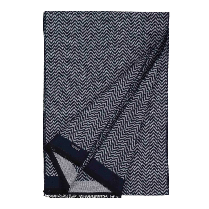 Bugatti Geometric Scarf Navy