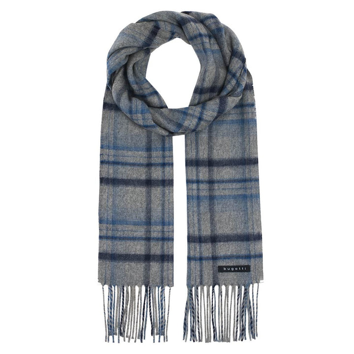 Bugatti Check Scarf Blue