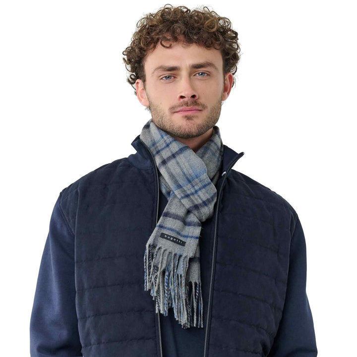 Bugatti Check Scarf Blue