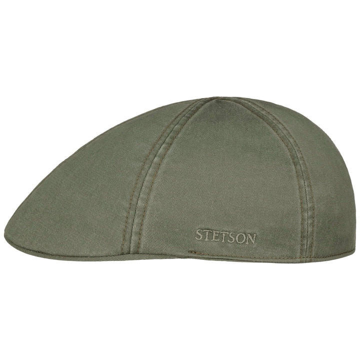 Stetson Texas Sun Protection Flat Cap in Faded Olive