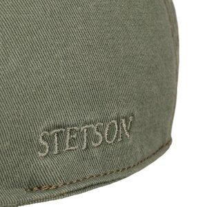 Stetson Texas Sun Protection Flat Cap in Faded Olive