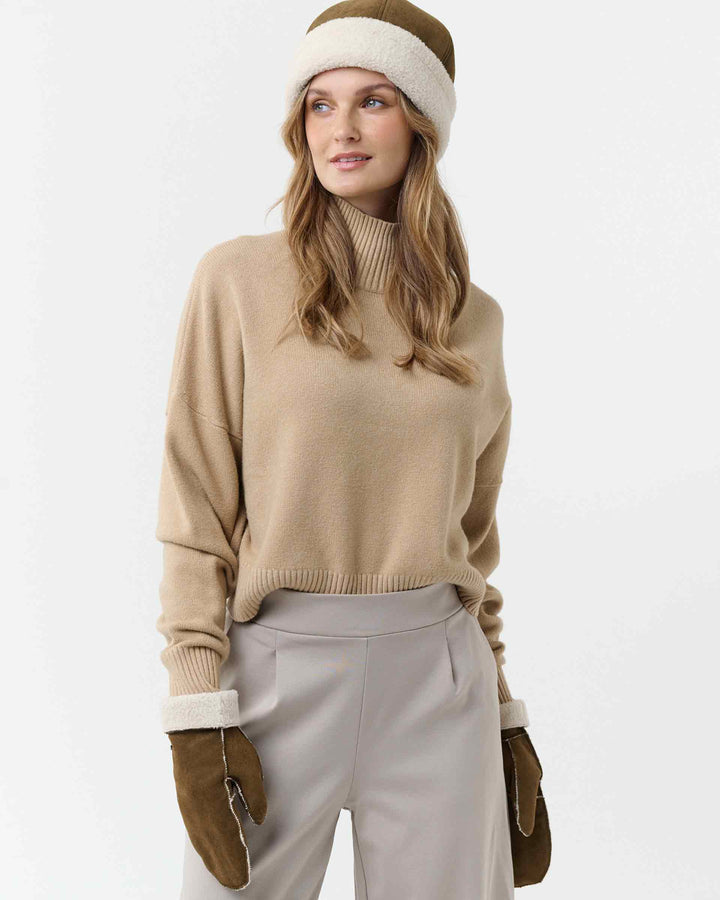 Loevenich Faux Suede Cossack Hat Bronze