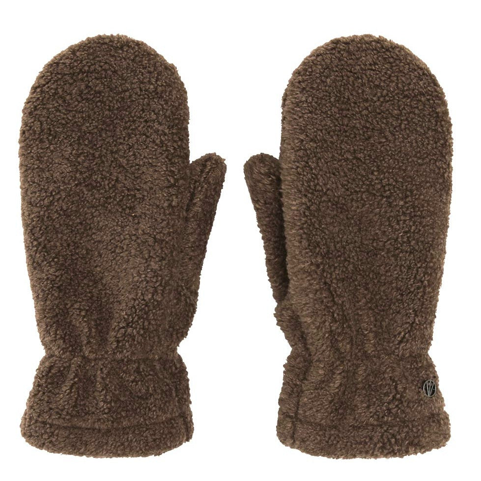 Loevenich Teddy Fleece Mittens Chocolate