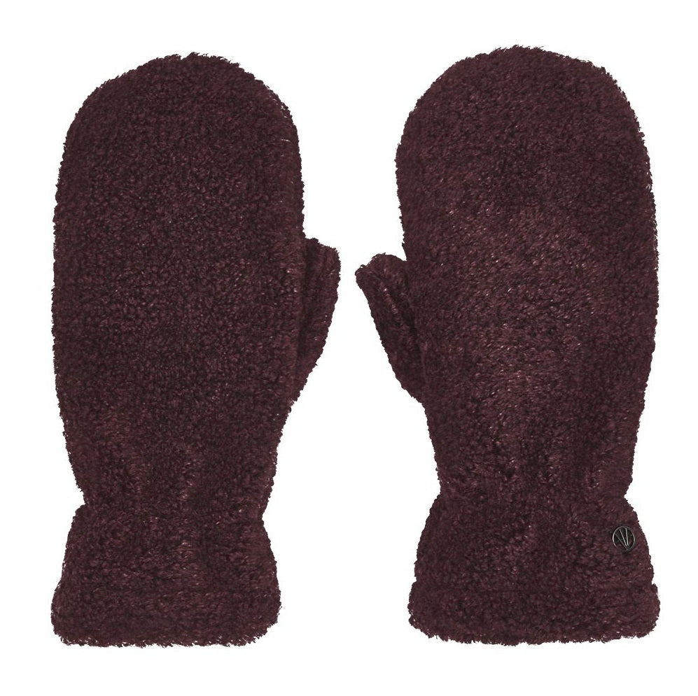 Loevenich Teddy Fleece Mittens Wine