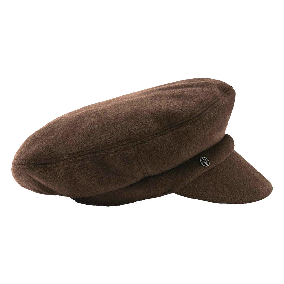 Loevenich Women's Fleece Peaked Cap in Chocolate