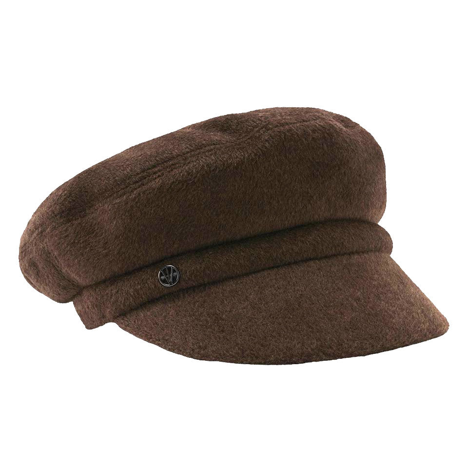 Loevenich Women's Fleece Peaked Cap in Chocolate