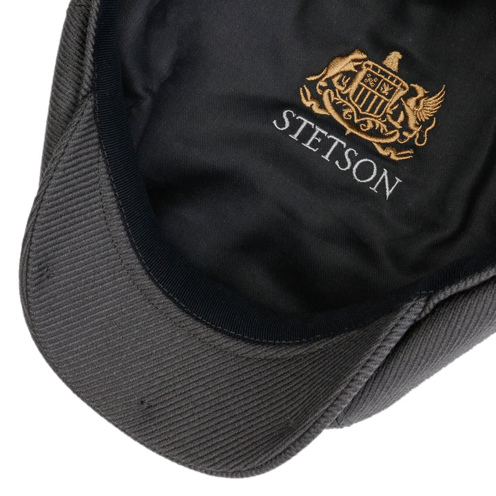 Stetson Wool Twill Hatteras Bakerboy Cap Steel Grey