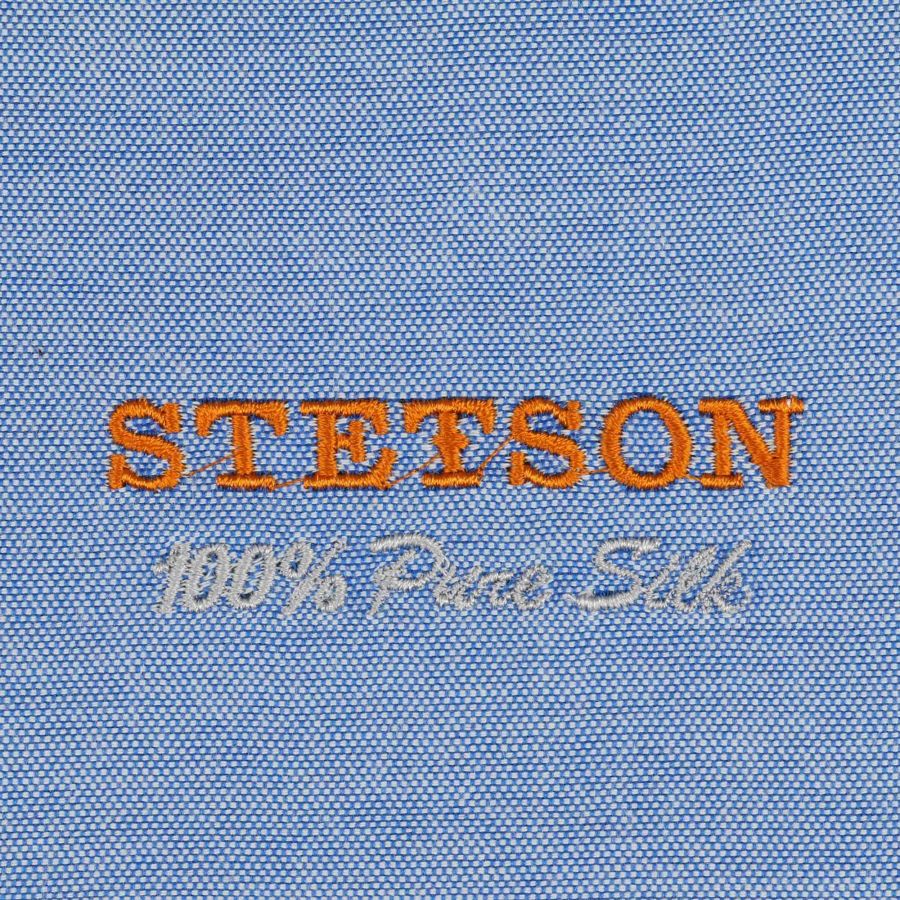 Stetson 100% Silk Hatteras Bakerboy Cap In Black & White Herringbone