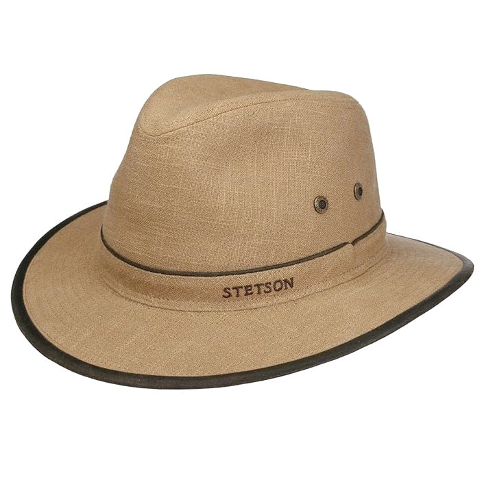 Stetson Linen Traveller Safari Hat In Sand
