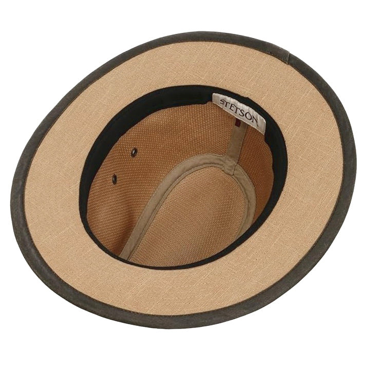 Stetson Linen Traveller Safari Hat In Sand