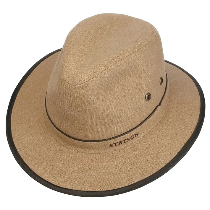 Stetson Linen Traveller Safari Hat In Sand