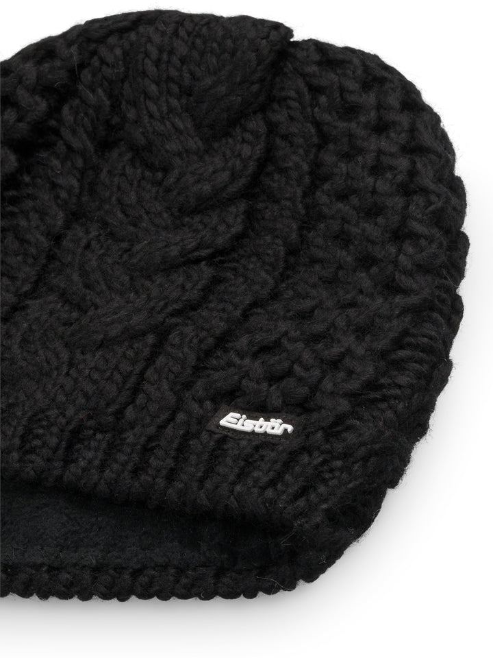 Eisbar AFRA Pom Beanie Hat - Black