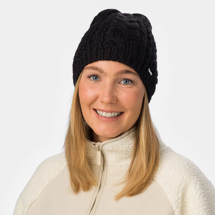Eisbar AFRA Pom Beanie Hat - Black