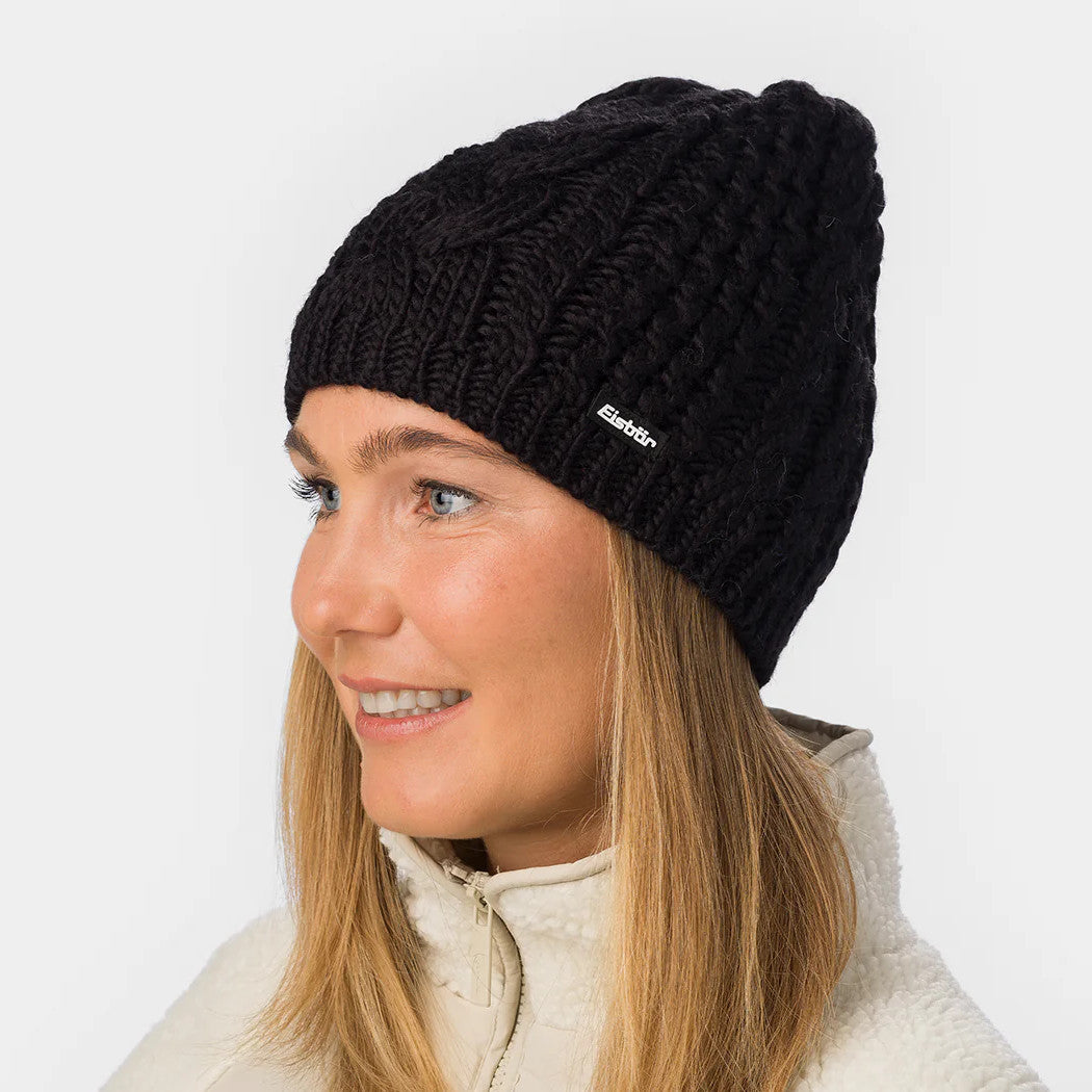 Eisbar AFRA Pom Beanie Hat - Black