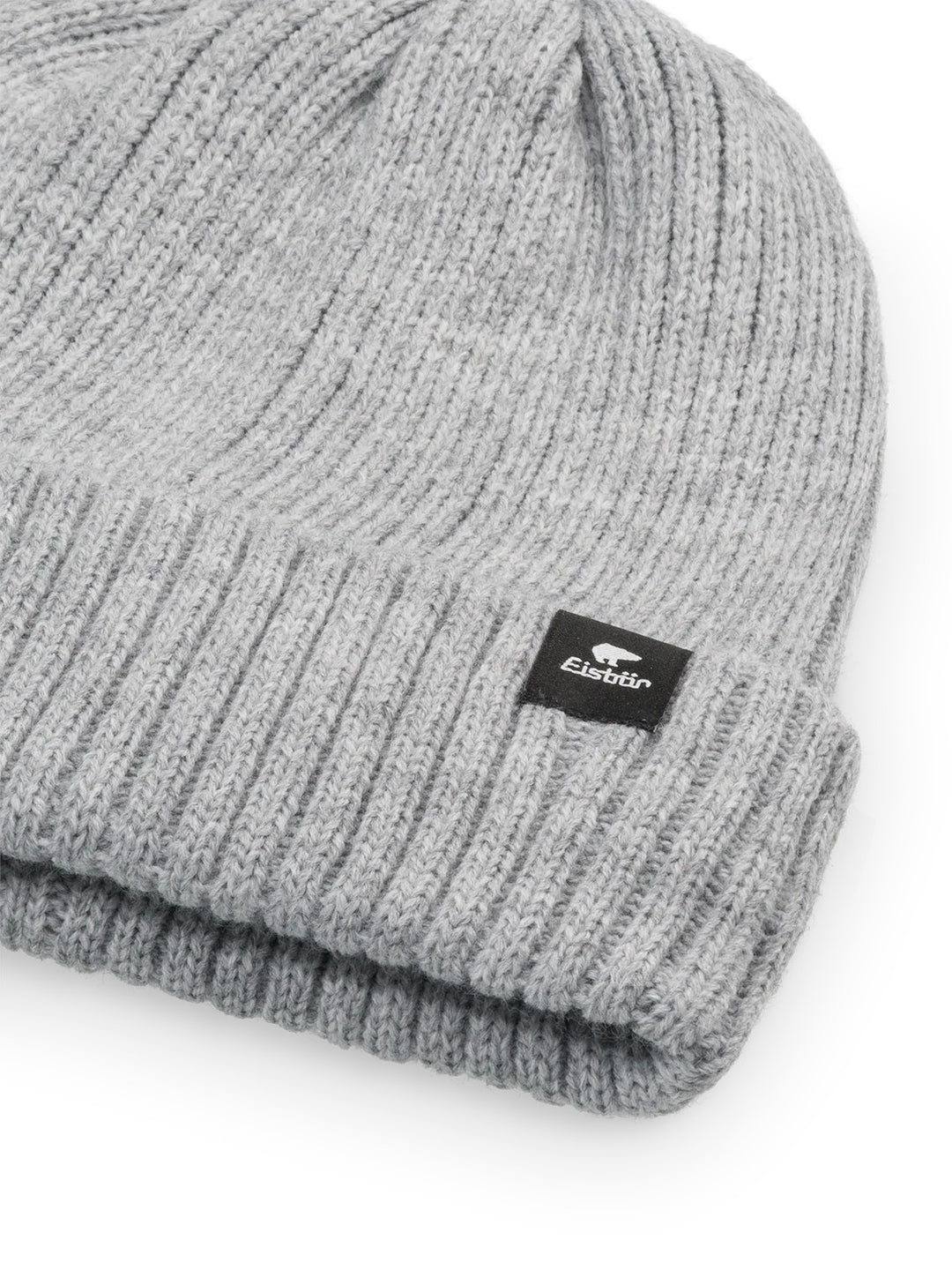 Eisbar RIPP Ribbed Beanie Hat - Light Grey