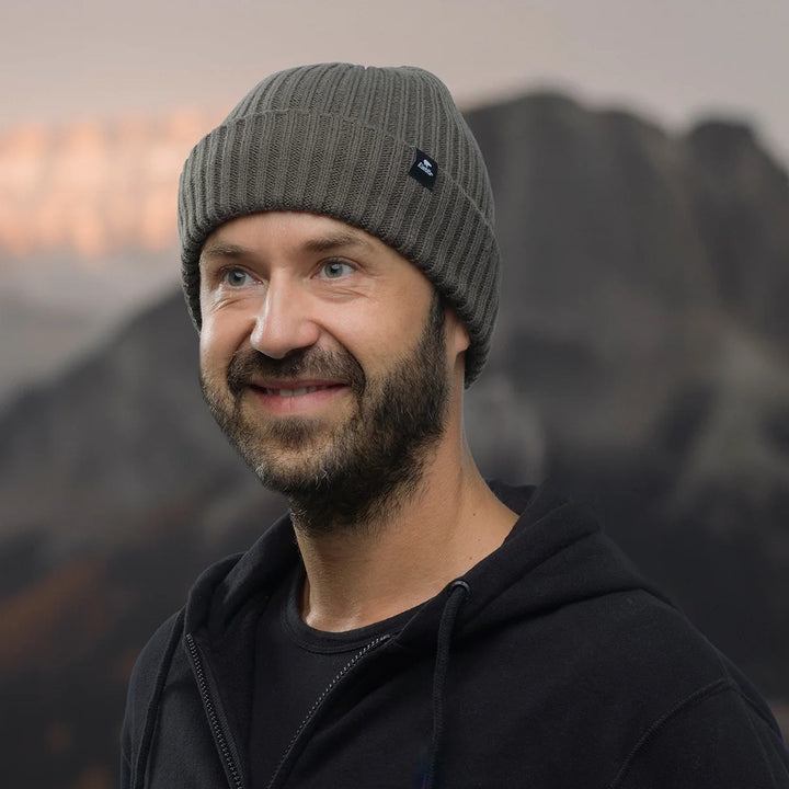 Eisbar RIPP Ribbed Beanie Hat - Outdoor Green