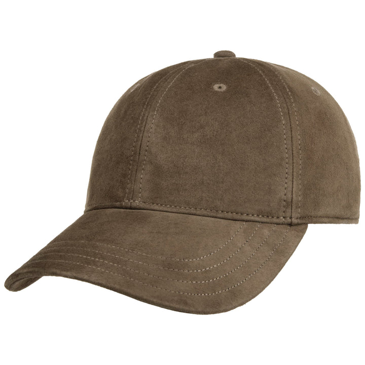 Stetson Goat Suede Baseball Cap in Olive