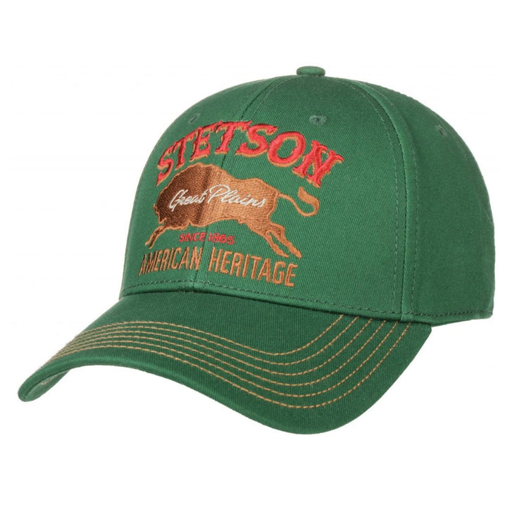 Stetson Great Plains Green American Baseball Trucker Cap Adjustable Snapback