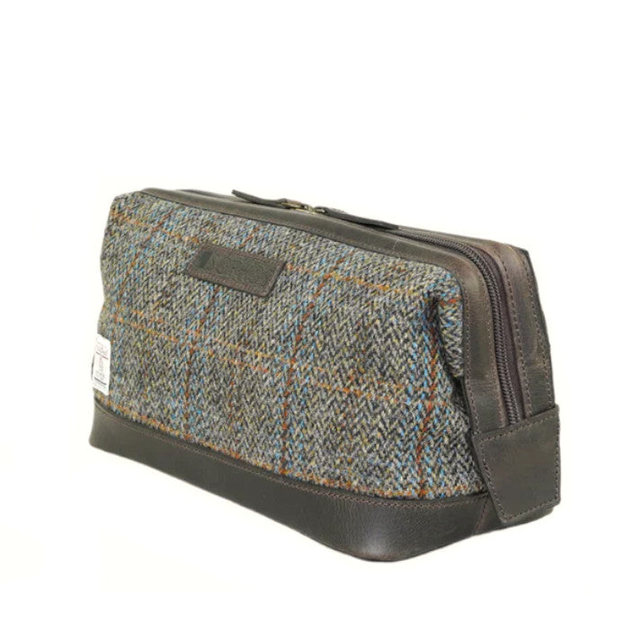 Carloway Harris Tweed & Leather Gladstone Wash Bag