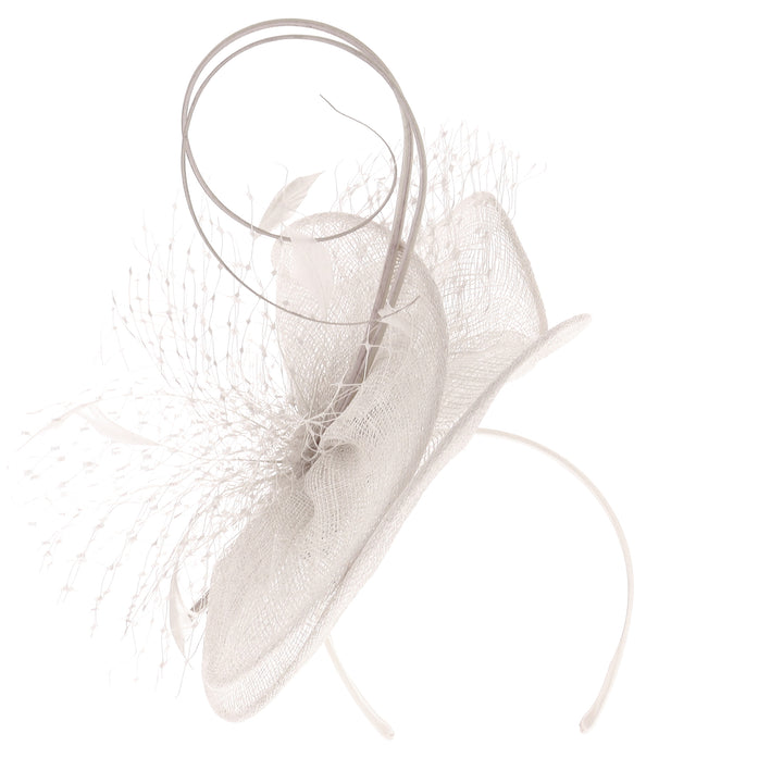 Metallic Dove Headband Fascinator