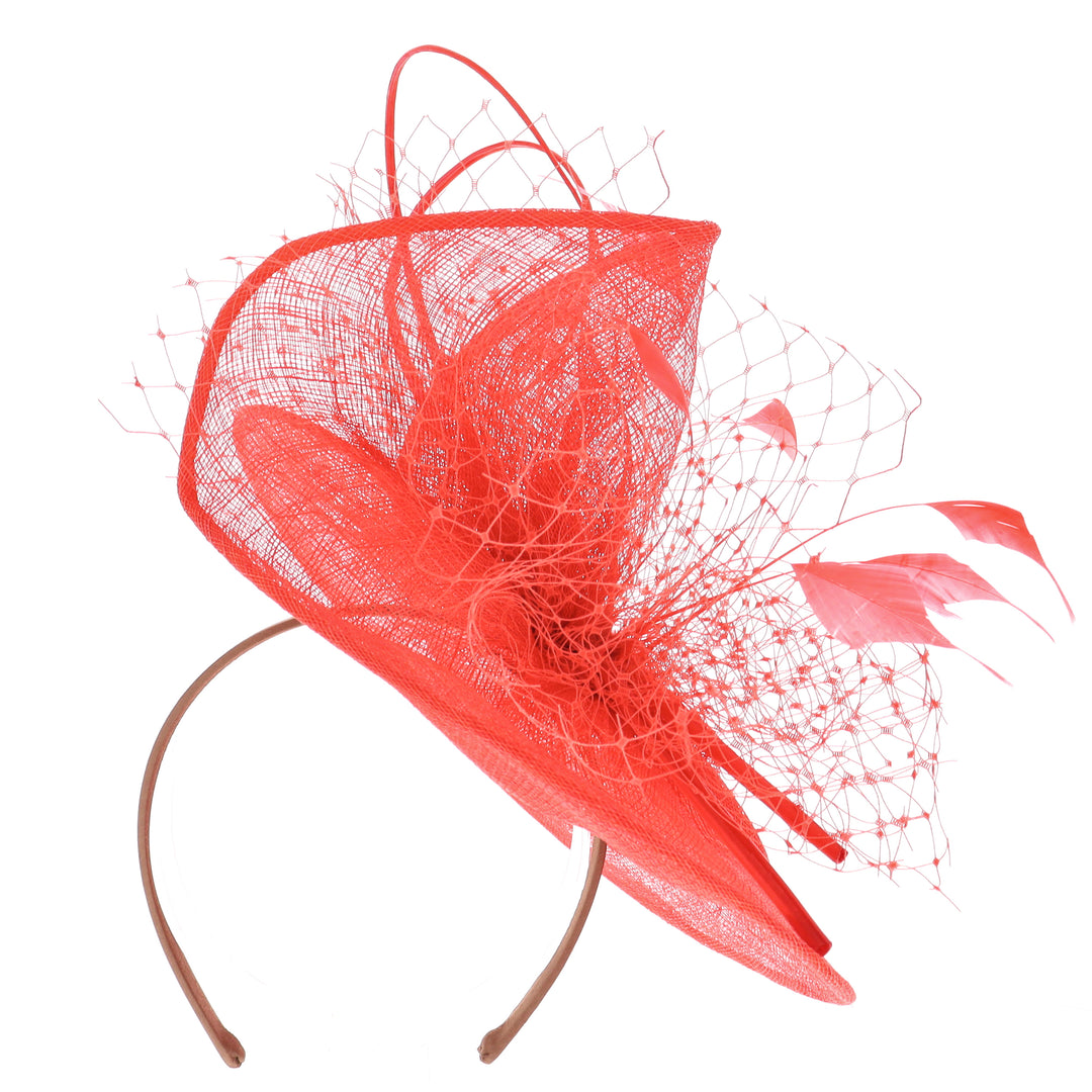 Poppy Red Headband Fascinator