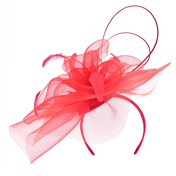 Poppy Red Headband Fascinator (9703)