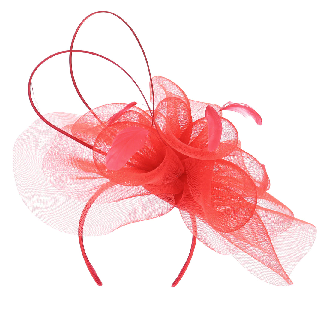 Poppy Red Headband Fascinator (9703)